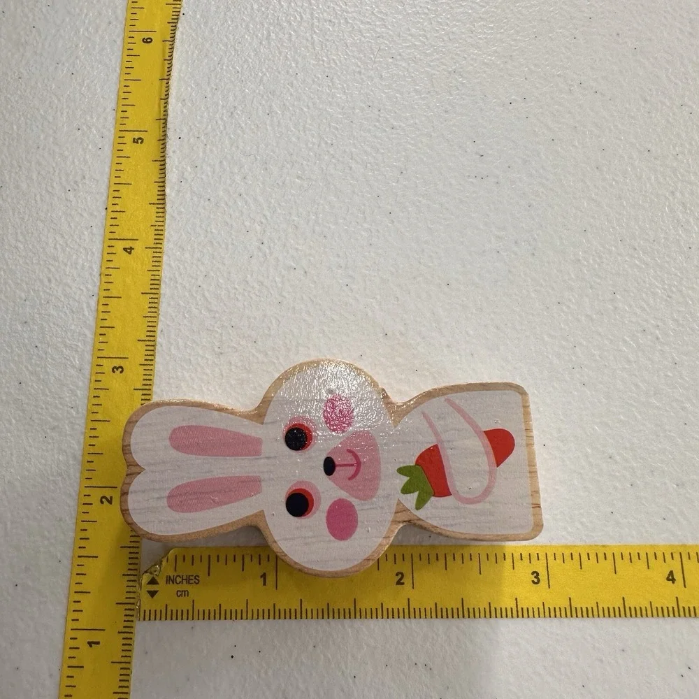 Montessori Educational Wood Food Pieces Rabbit Farm Shape Sorter Educational Toy
